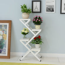 Load image into Gallery viewer, 4 Tier Z-Shape Pot Plant Stand Garden Decor Flower Rack Shelf