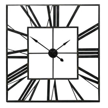Load image into Gallery viewer, 59CM Metal Roman Numerial Square Wall Clock