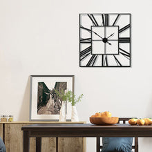Load image into Gallery viewer, 59CM Metal Roman Numerial Square Wall Clock