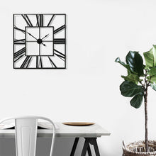 Load image into Gallery viewer, 59CM Metal Roman Numerial Square Wall Clock