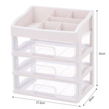 Load image into Gallery viewer, Plastic Makeup Organizer with 3 Drawers