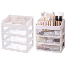 Load image into Gallery viewer, Plastic Makeup Organizer with 3 Drawers