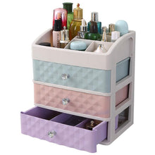 Load image into Gallery viewer, Plastic Makeup Organizer with 3 Drawers