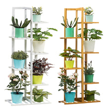 Load image into Gallery viewer, Wooden Plant Stand Flower Pots Holder Rack Shelf Stairs