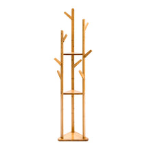 Load image into Gallery viewer, Wooden Clothes Hat Rail Rack Garment Shoe Storage Shelf