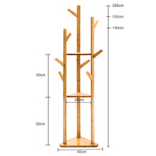 Load image into Gallery viewer, Wooden Clothes Hat Rail Rack Garment Shoe Storage Shelf