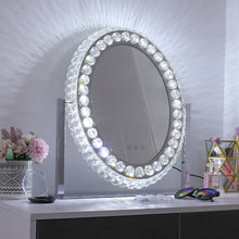 Load image into Gallery viewer, Dimmable Led Light Crystal Hollywood Makeup Mirror