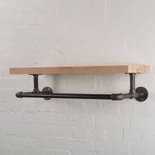 Load image into Gallery viewer, Wall Mounted Hanging Clothes Rack Bathroom Shelf