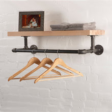 Load image into Gallery viewer, Wall Mounted Hanging Clothes Rack Bathroom Shelf