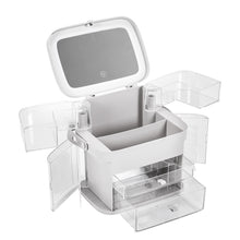 Load image into Gallery viewer, Plastic Makeup Storage Box with LED Light