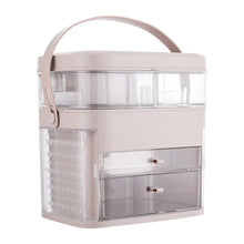 Load image into Gallery viewer, Plastic Makeup Storage Box with LED Light