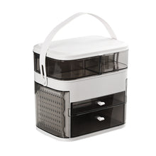 Load image into Gallery viewer, Plastic Makeup Storage Box with LED Light