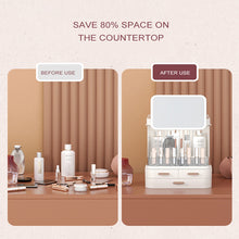 Load image into Gallery viewer, Large Capacity Makeup Organizer LED mirror with /wIthout Tank