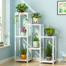 Load image into Gallery viewer, 7 Tier Ladder Shelf Corner Storage Plant Stand
