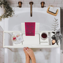 Load image into Gallery viewer, Bamboo Wooden Bath Tub Rack Bathroom Shelf Tray Storage Shelf