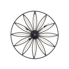 Load image into Gallery viewer, Large Wall Clock Art Metal Flower Shape Silent Clock Home Office Decorate