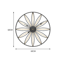 Load image into Gallery viewer, Large Wall Clock Art Metal Flower Shape Silent Clock Home Office Decorate