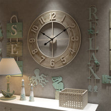 Load image into Gallery viewer, 60CM Large Wood Numeral Wall Clock