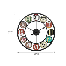 Load image into Gallery viewer, 50CM American Vintage Metal Wall Clock