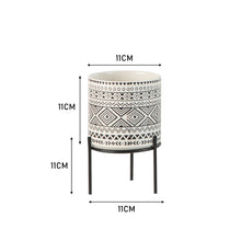 Load image into Gallery viewer, Ceramic Plant Decor Vase Stand + Iron Rack Garden Home Flower Pot Holder