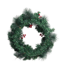 Load image into Gallery viewer, 50cm LED Christmas Wreath Artificial Pine, Pine Cone & Berry Xmas Garland