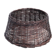 Load image into Gallery viewer, Livingandhome Wicker Christmas Tree Collar Skirt Rattan Xmas Tree Basket Ring Base, SW0309