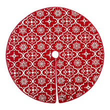 Load image into Gallery viewer, Round Shape Christmas Tree Base Skirt Xmas Ornament with Stocking, SW0331