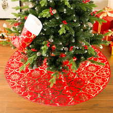 Load image into Gallery viewer, Round Shape Christmas Tree Base Skirt Xmas Ornament with Stocking, SW0331