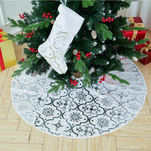Load image into Gallery viewer, Round Shape Christmas Tree Base Skirt Xmas Ornament with Stocking, SW0332