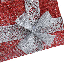 Load image into Gallery viewer, Livingandhome Square Christmas Tree Collar Basket Decor with Bow Tie, SW0340