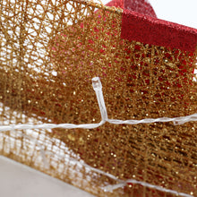 Load image into Gallery viewer, Livingandhome Square Christmas Tree Collar Basket Decor with Bow Tie, SW0341