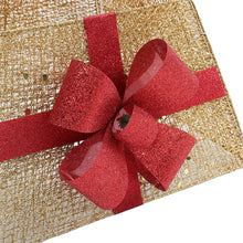 Load image into Gallery viewer, Livingandhome Square Christmas Tree Collar Basket Decor with Bow Tie, SW0341