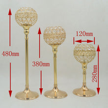 Load image into Gallery viewer, Crystal Glass Tea Light Holder Candle Stand Centerpieces Christmas Wedding Party