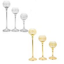 Load image into Gallery viewer, Crystal Glass Tea Light Holder Candle Stand Centerpieces Christmas Wedding Party