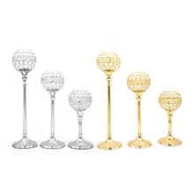 Load image into Gallery viewer, Crystal Glass Tea Light Holder Candle Stand Centerpieces Christmas Wedding Party