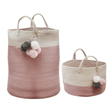 Load image into Gallery viewer, Woven Basket Baby Kids Toys Storage Clothes Hamper Laundry Bin Bucket