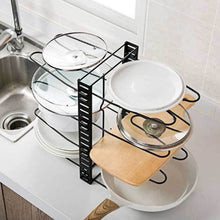 Load image into Gallery viewer, Kitchen Cabinet Cupboard Storage Organiser Pan Stand Saucepan Pot Rack Holder