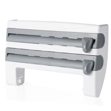 Load image into Gallery viewer, Wall Mount Cling Film Foil Roll Holder Dispenser Kitchen Towel Tissue Rack