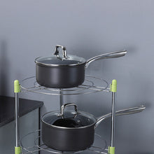 Load image into Gallery viewer, Kitchen Storage Shelves 3 Tier Metal Pans Rack Pots Holder Saucepans Organizer