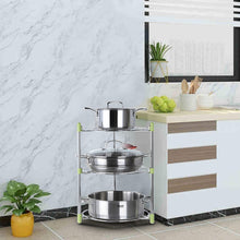 Load image into Gallery viewer, Kitchen Storage Shelves 3 Tier Metal Pans Rack Pots Holder Saucepans Organizer