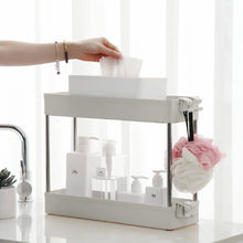 Load image into Gallery viewer, Slim 2 Tier Slide Out Kitchen Bathroom Storage Trolley Cart Rack Holder Home