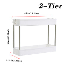 Load image into Gallery viewer, Slim 2 Tier Slide Out Kitchen Bathroom Storage Trolley Cart Rack Holder Home