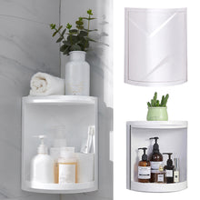 Load image into Gallery viewer, Shower Rack Corner Shelf Plastic Bathroom Corner Shelves White Bathroom Organiser