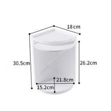 Load image into Gallery viewer, Shower Rack Corner Shelf Plastic Bathroom Corner Shelves White Bathroom Organiser