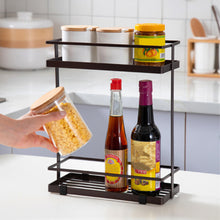 Load image into Gallery viewer, 2Tier Metal Kitchen Spice Herb Curry Rack Organiser Self Kitchen Counter Holder
