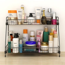 Load image into Gallery viewer, 2 Tier Bathroom Kitchen Bedroom Countertop Shelf Corner Storage Rack Organizer