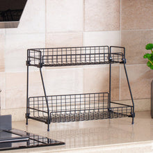 Load image into Gallery viewer, 2 Tier Bathroom Kitchen Bedroom Countertop Shelf Corner Storage Rack Organizer