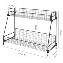 Load image into Gallery viewer, 2 Tier Bathroom Kitchen Bedroom Countertop Shelf Corner Storage Rack Organizer
