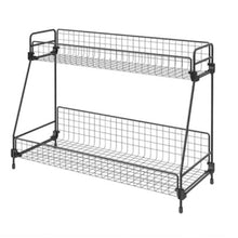 Load image into Gallery viewer, 2 Tier Bathroom Kitchen Bedroom Countertop Shelf Corner Storage Rack Organizer