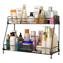 Load image into Gallery viewer, 2 Tier Bathroom Kitchen Bedroom Countertop Shelf Corner Storage Rack Organizer